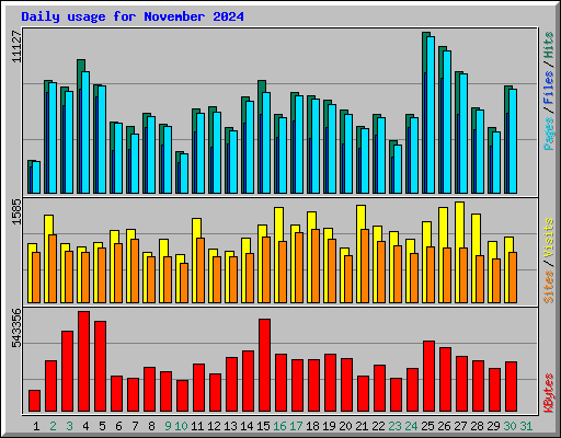 Daily usage for November 2024
