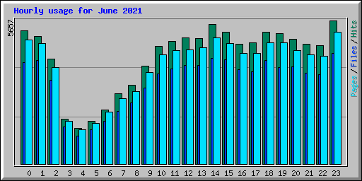 Hourly usage for June 2021