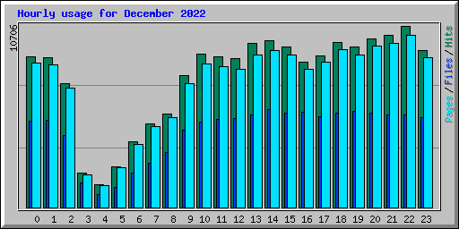 Hourly usage for December 2022