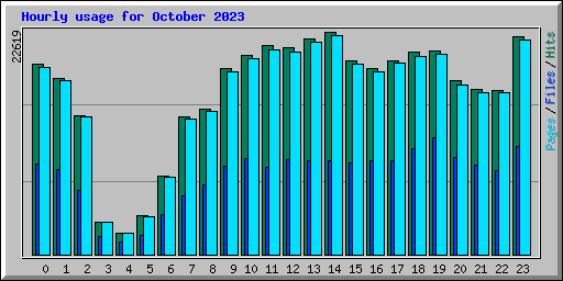 Hourly usage for October 2023