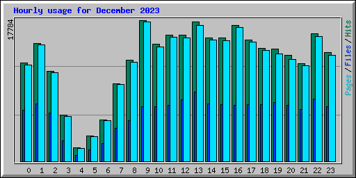 Hourly usage for December 2023