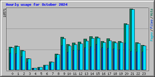 Hourly usage for October 2024