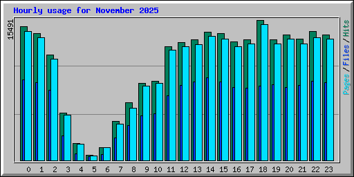 Hourly usage for November 2025