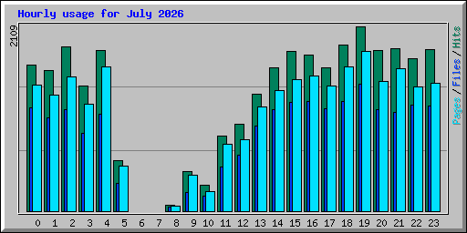 Hourly usage for July 2026